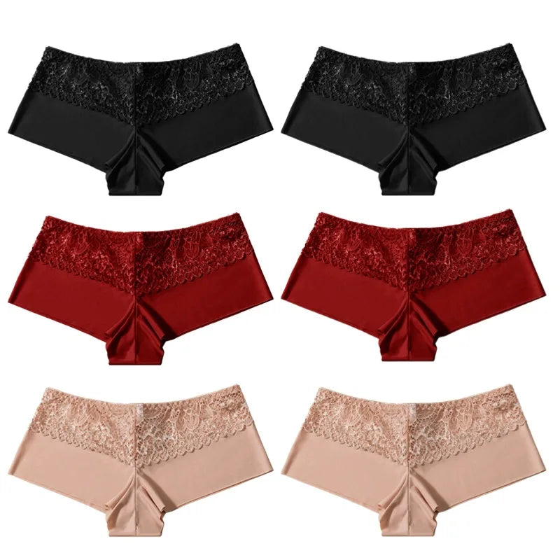 Bellecôte Seamless Lace Trim Boyshorts 6-PACK