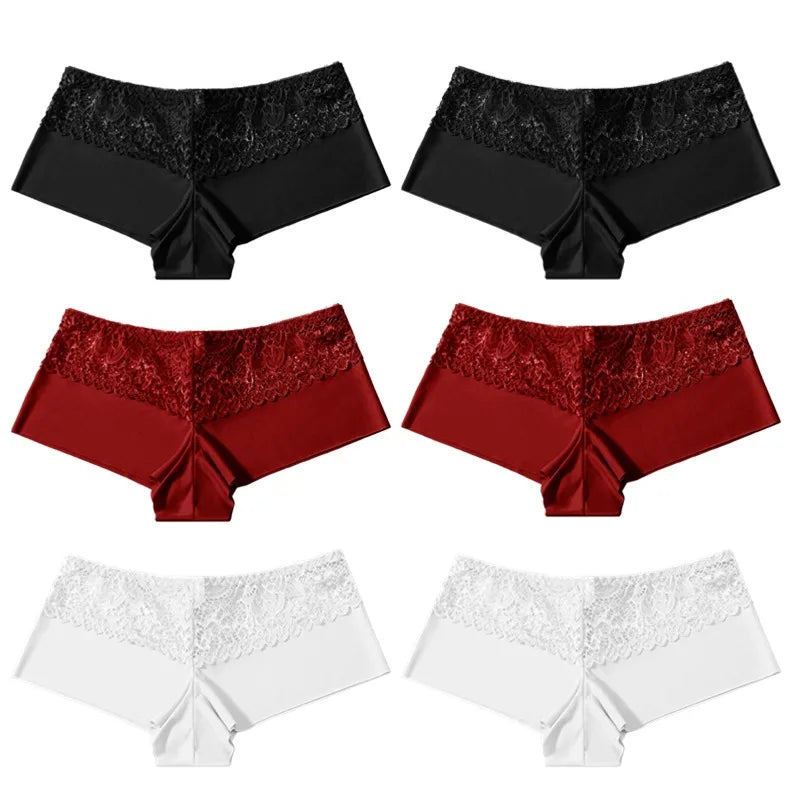 Bellecôte Seamless Lace Trim Boyshorts 6-PACK