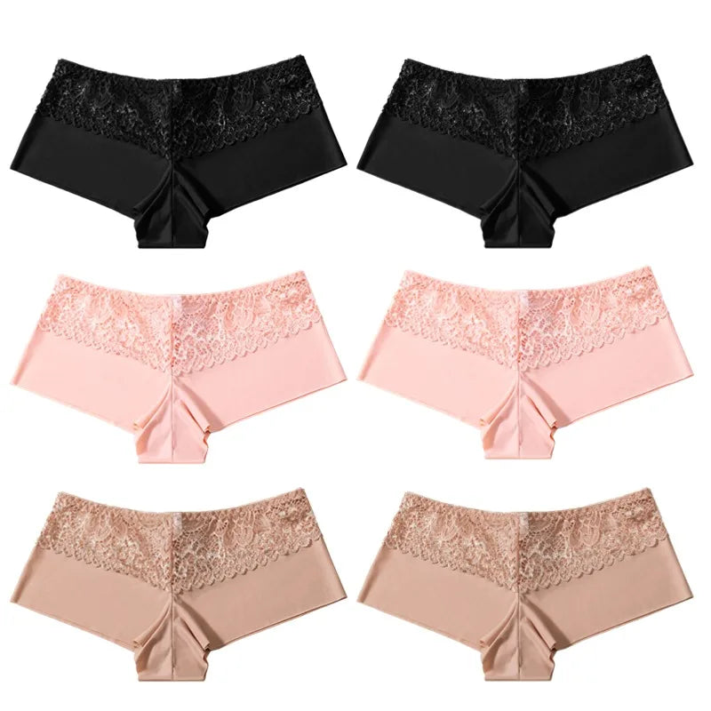 Bellecôte Seamless Lace Trim Boyshorts 6-PACK