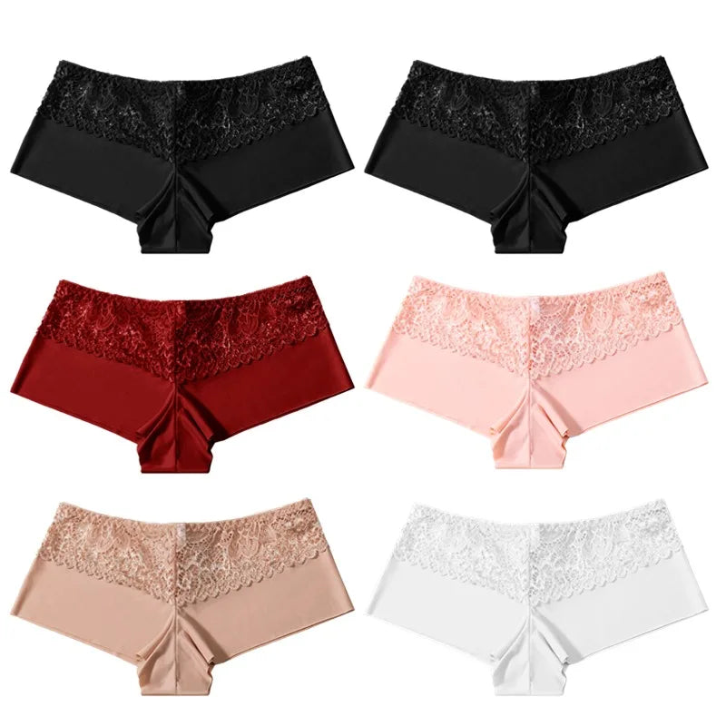 Bellecôte Seamless Lace Trim Boyshorts 6-PACK