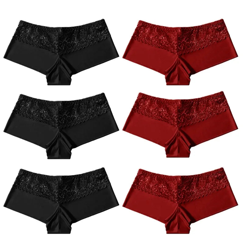 Bellecôte Seamless Lace Trim Boyshorts 6-PACK