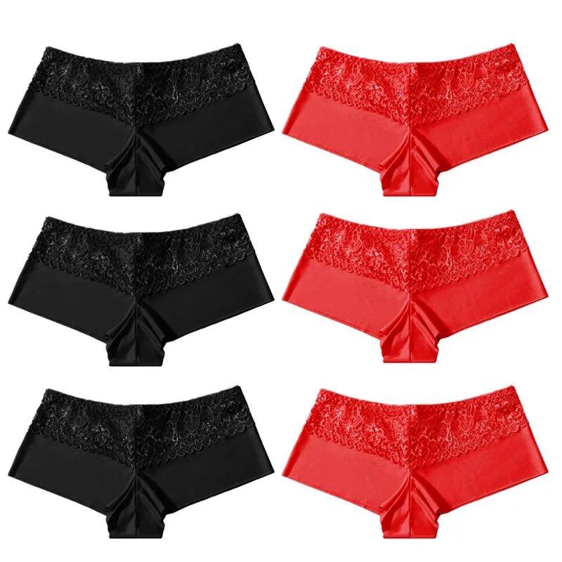 Bellecôte Seamless Lace Trim Boyshorts 6-PACK