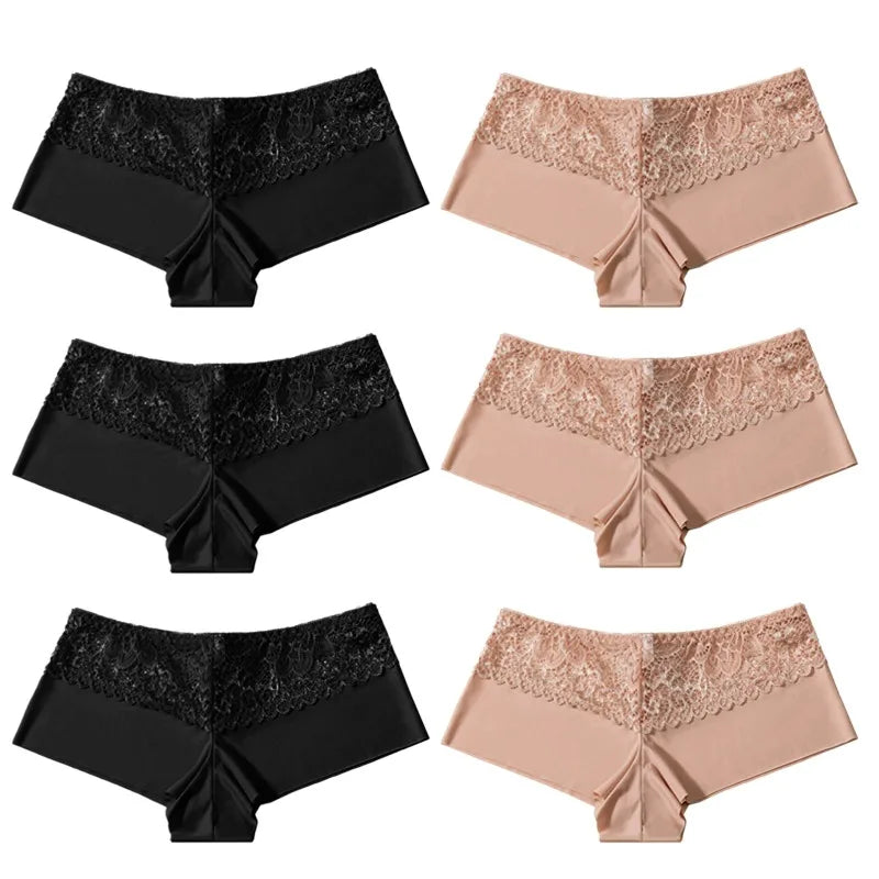 Bellecôte Seamless Lace Trim Boyshorts 6-PACK