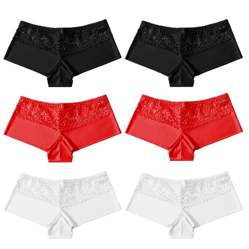 Bellecôte Seamless Lace Trim Boyshorts 6-PACK