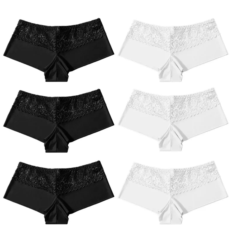 Bellecôte Seamless Lace Trim Boyshorts 6-PACK