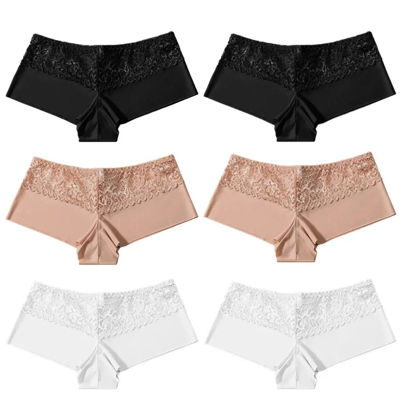 Bellecôte Seamless Lace Trim Boyshorts 6-PACK