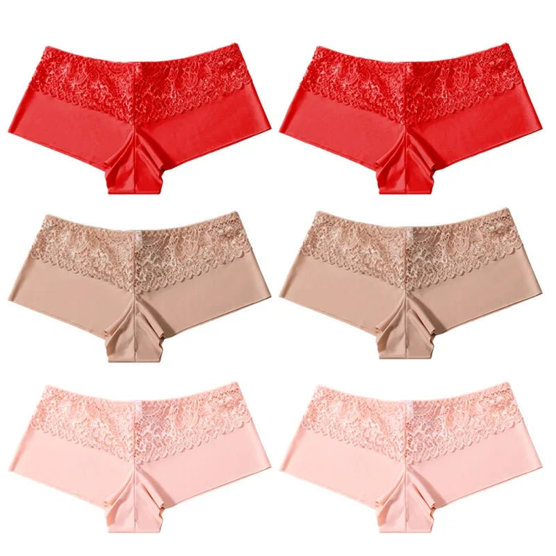 Bellecôte Seamless Lace Trim Boyshorts 6-PACK