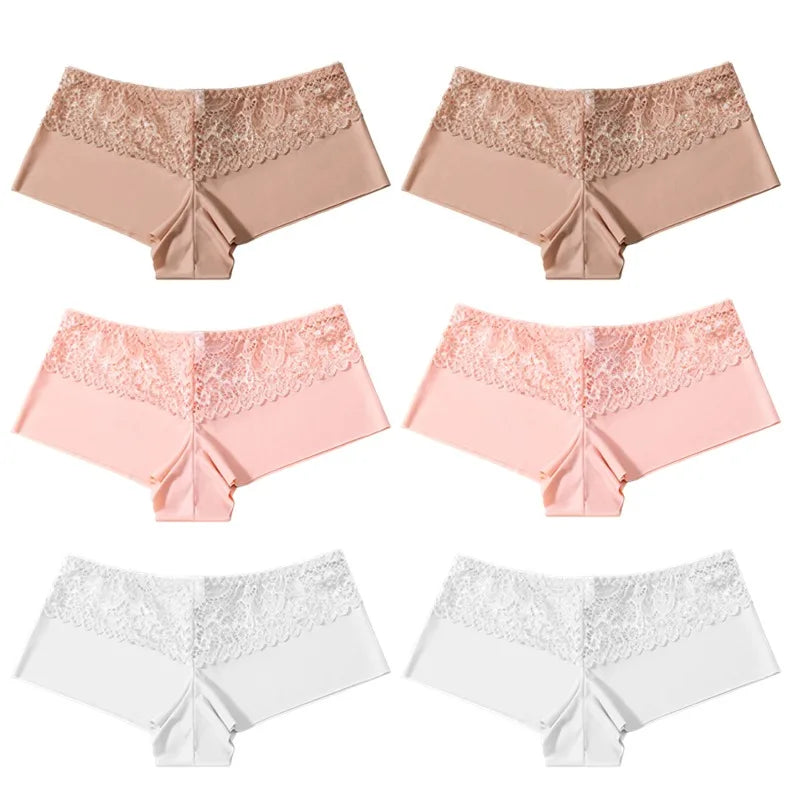 Bellecôte Seamless Lace Trim Boyshorts 6-PACK